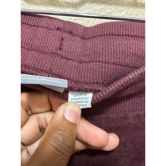 Puma Velour Joggers Women's Size L Burgundy Athleisure Sweatpants Lounge Pants - Picture 5 of 9